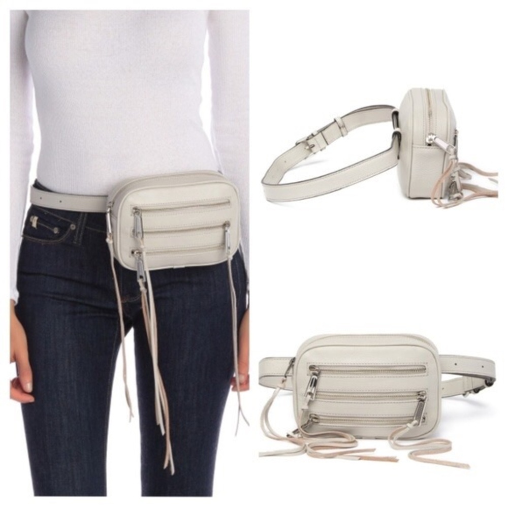 Gray and White Women's Belts